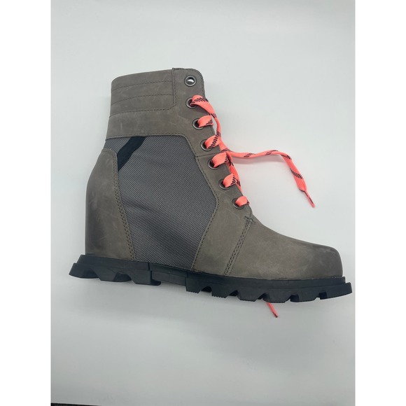 NWT Sorel Joan of Arctic Waterproof Wedge III Lexie Bootie Quarry Sz 9.5 Grey - Picture 4 of 13